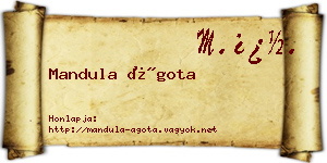 Mandula Ágota névjegykártya